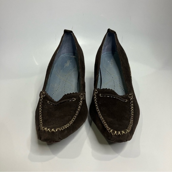 Indigo by Clarks brown suede pointed toe heels dancing shoes size 9 - Picture 2 of 7
